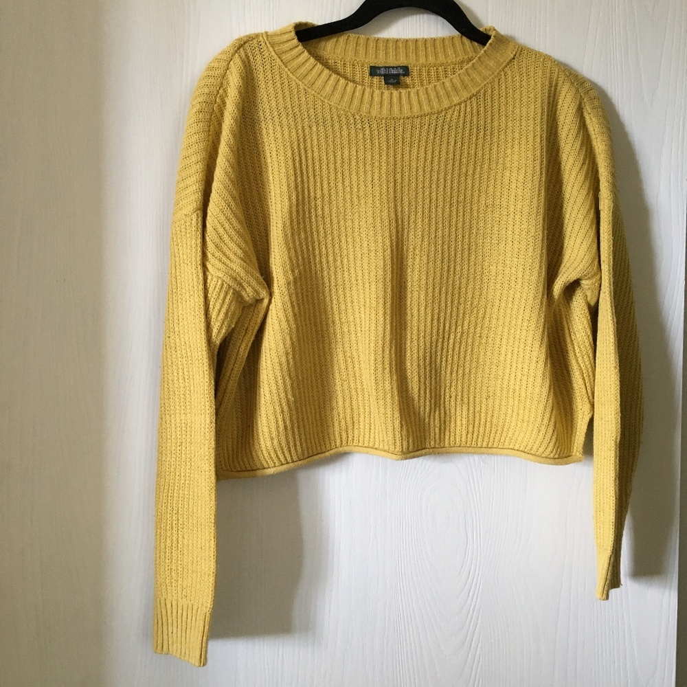 Wild Fable cotton blend cropped sweater. Size M. - Picture 1 of 9